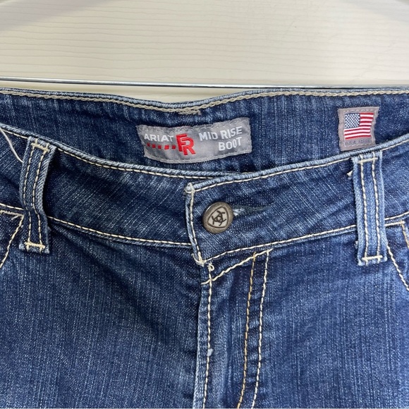 Ariat Women’s FR Mid Rise Boot Cut Jeans Sz 33L - Picture 8 of 12